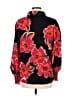 Unbranded 100% Polyester Floral Black Pink Long Sleeve Blouse Size M - photo 2