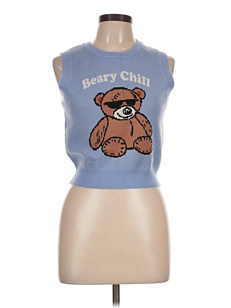 Pre-owned Forever 21 Sweater Vest In Blue
