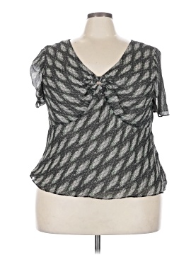 Jones New York Collection Short Sleeve Silk Top (view 1)