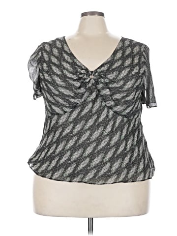 Jones New York Collection Short Sleeve Silk Top (view 1)