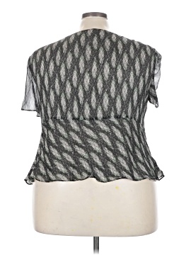 Jones New York Collection Short Sleeve Silk Top (view 2)