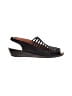 Gentle Souls 100% Leather Black Wedges Size 9 - photo 1