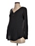 Old Navy - Maternity Black Long Sleeve Henley Size Sm Maternity - photo 1