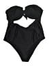 Aerie Solid Black Two Piece Swimsuit Size XXL - photo 1