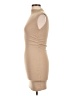 Isalis Solid Tan Casual Dress Size L - photo 5