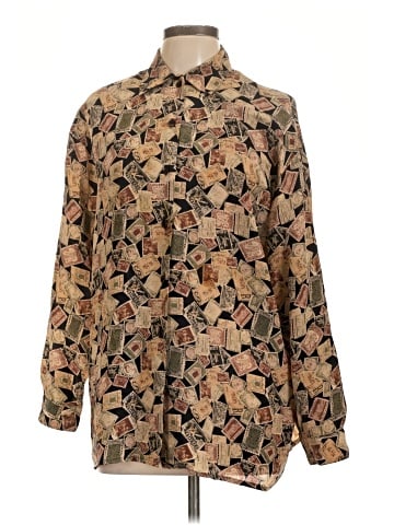 Jones New York Long Sleeve Silk Top (view 1)