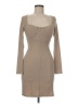 Astr Solid Tan Cocktail Dress Size M - photo 1