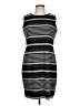Calvin Klein Stripes Gray Casual Dress Size 12 - photo 1
