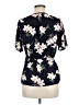 Sienna Sky 100% Polyester Floral Black Short Sleeve Blouse Size M - photo 2