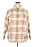 American Eagle Outfitters Plaid Ivory Long Sleeve Button-Down Shirt Size XXL - photo 1