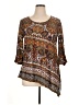 New Directions Brown 3/4 Sleeve Blouse Size XL Petite - photo 1