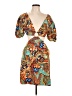 Shein 100% Polyester Paisley Orange Cocktail Dress Size L - photo 1