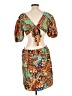 Shein 100% Polyester Paisley Orange Cocktail Dress Size L - photo 2