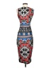 ASOS Graphic Blue Cocktail Dress Size 4 - photo 2