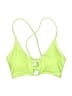 Relleciga Solid Green Swimsuit Top Size M - photo 1
