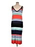 Halogen Stripes Blue Casual Dress Size XL - photo 2