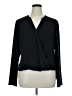 Remade 100% Polyester Black Long Sleeve Polo Size XL - photo 1
