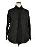 TAN + LINES Black Long Sleeve Button-Down Shirt Size 2X - photo 1