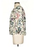 Solitaire 100% Rayon Floral Ivory 3/4 Sleeve Blouse Size S - photo 5