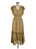 Max Studio 100% Polyester Floral Yellow Casual Dress Size M - photo 1