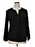 Old Navy 100% Viscose Black Long Sleeve Blouse Size XL - photo 1