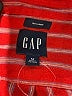 Gap 100% Linen Stripes Red Long Sleeve Button-Down Shirt Size M - photo 7
