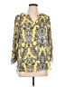 C established 1946 100% Polyester Yellow 3/4 Sleeve Blouse Size L - photo 1