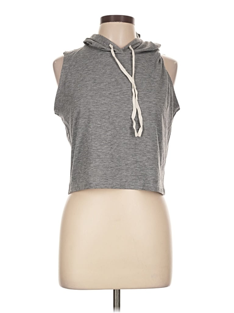 Pre-owned Unbranded Sleeveless Top Gray Cowl Neck Tops