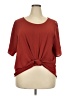 I.N. Studio Burgundy Short Sleeve Top Size 2X - photo 1