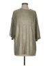 Glam Metallic Gray Pullover Sweater Size S - photo 1