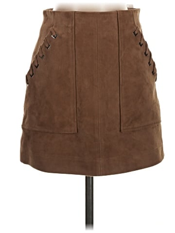 Intermix Faux Leather Skirt (view 1)