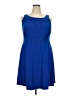 Lane Bryant Solid Blue Casual Dress Size 18 - 20 Plus - photo 1