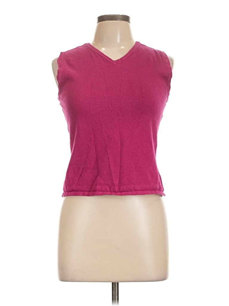 Pre-owned Faded Glory Sleeveless Top Burgundy V-neck Tops