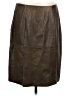 Worth 100% Leather Brown Leather Skirt Size 12 - photo 2
