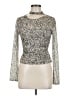 ASTR The Label Silver Green Long Sleeve Top Size M - photo 1