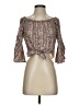 Elan Brown 3/4 Sleeve Blouse Size S - photo 1