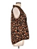 Halogen 100% Polyester Brown Sleeveless Blouse Size L - photo 4