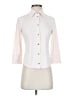 Walter Genuin Color Block Ivory 3/4 Sleeve Button-Down Shirt Size 2 - photo 1