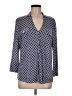 J. McLaughlin Polka Dots Blue 3/4 Sleeve Blouse Size M - photo 1