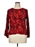 Gap 100% Rayon Red Long Sleeve Blouse Size XL - photo 1