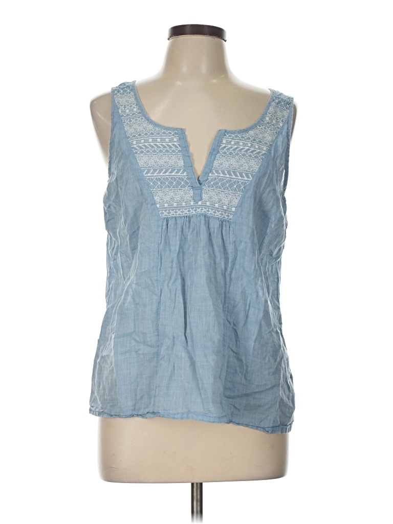 Pre-owned Maurices Sleeveless Blouse In Blue