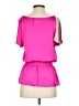 BCBGMAXAZRIA 100% Polyester Pink Short Sleeve Blouse Size XS - photo 2