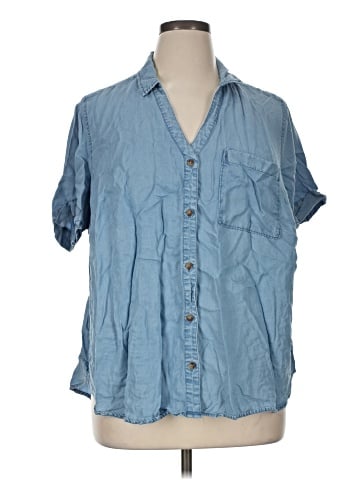 Terra & Sky Short Sleeve Blouse (view 1)