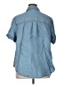 Terra & Sky 100% Lyocell Blue Short Sleeve Blouse Size 1X - photo 2