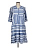 Assorted Brands 100% Cotton Stripes Blue Casual Dress One size - photo 1