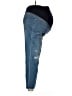 Isabel Maternity Graphic Blue Jeans Size 8 Maternity - photo 4