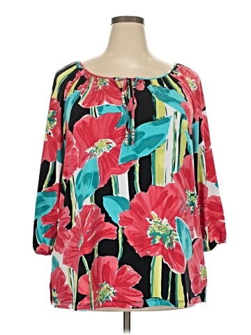 JM Collection 3/4 Sleeve Blouse (view 1)