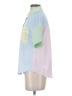Shein 100% Polyester Color Block Green Short Sleeve Blouse Size 2 - photo 5