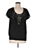 Collective Concepts 100% Polyester Black Short Sleeve Blouse Size M - photo 1