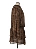 Express 100% Polyester Animal Print Brown Casual Dress Size XL - photo 4